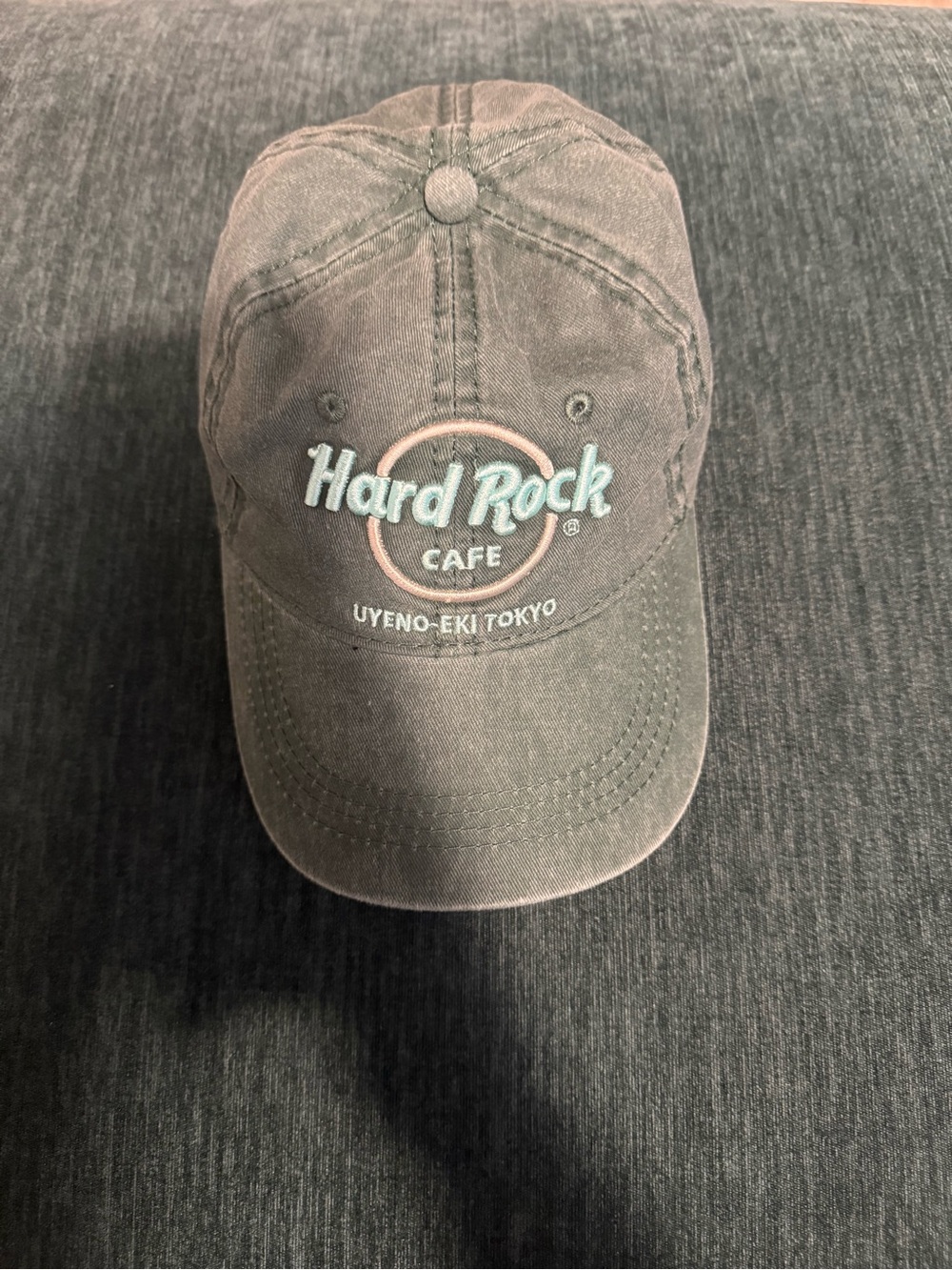 Hard Rock Cafe Green & Light Blue Embroidered Logo Baseball Cap